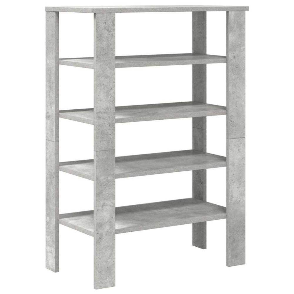 Produktbild för Skohylla betonggrå 61x32x87,5 cm konstruerat trä