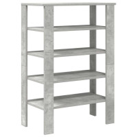 Produktbild för Skohylla betonggrå 61x32x87,5 cm konstruerat trä