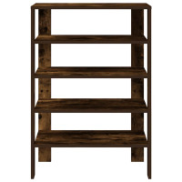 Produktbild för Skohylla rökfärgad ek 61x32x87,5 cm konstruerat trä