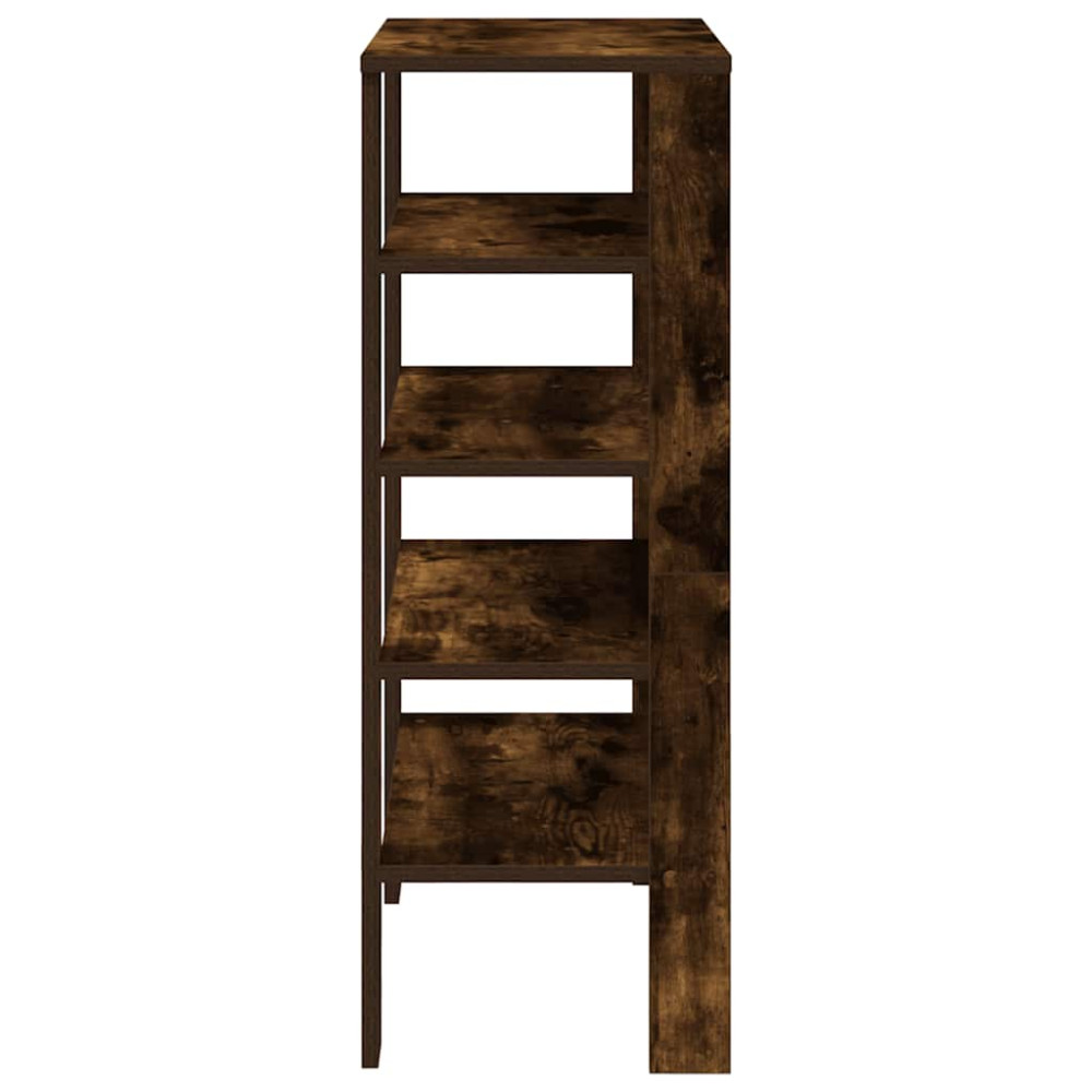 Produktbild för Skohylla rökfärgad ek 61x32x87,5 cm konstruerat trä