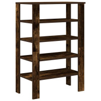 Produktbild för Skohylla rökfärgad ek 61x32x87,5 cm konstruerat trä