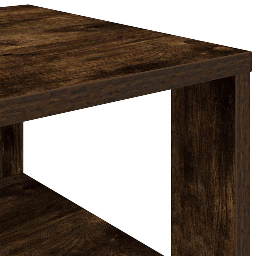Produktbild för Skohylla rökfärgad ek 61x32x87,5 cm konstruerat trä