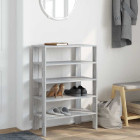 Produktbild för Skohylla grå sonoma 61x32x87,5 cm konstruerat trä