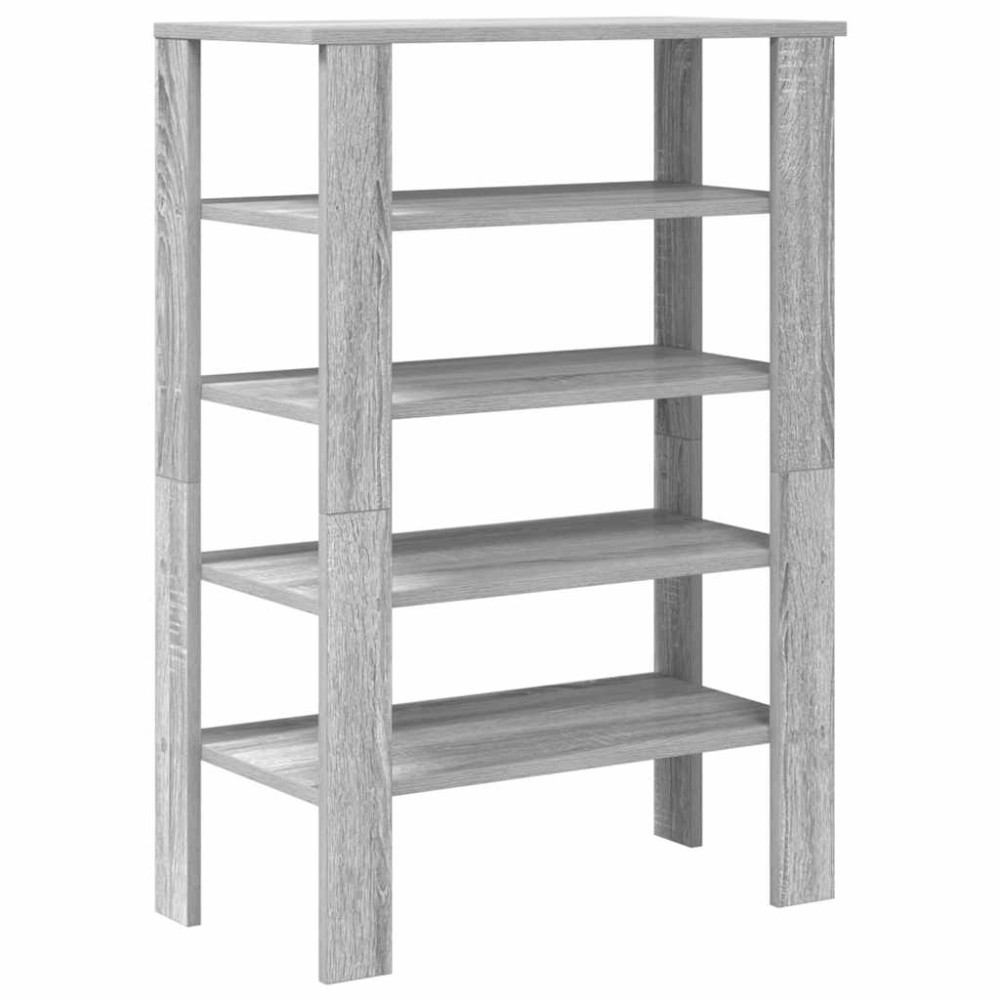 Produktbild för Skohylla grå sonoma 61x32x87,5 cm konstruerat trä