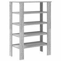 Produktbild för Skohylla grå sonoma 61x32x87,5 cm konstruerat trä