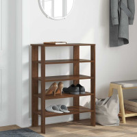 Produktbild för Skoställ brun ek 61x32x87,5 cm konstruerat trä