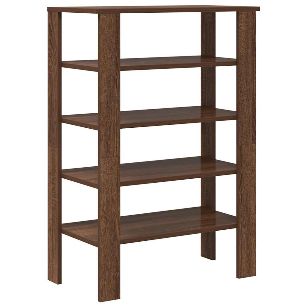 Produktbild för Skoställ brun ek 61x32x87,5 cm konstruerat trä