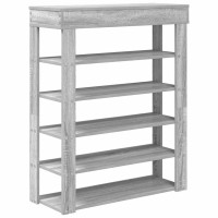 Produktbild för Skohylla grå sonoma 80x30x98 cm konstruerat trä