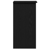 Produktbild för Skrivbord med hyllor svart 84x40x78 cm konstruerat trä