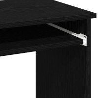 Produktbild för Skrivbord med hyllor svart 84x40x78 cm konstruerat trä