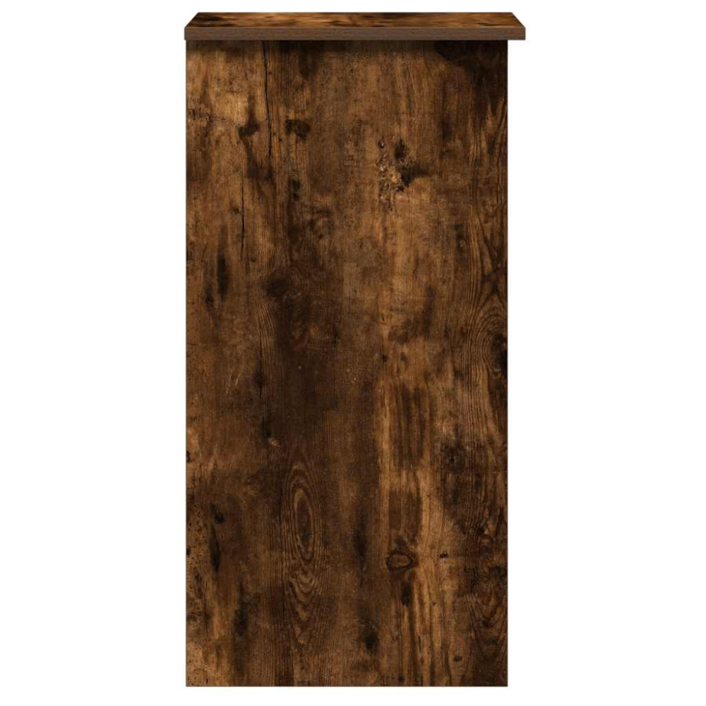 Produktbild för Skrivbord med hyllor rökfärgad ek 84x40x78 cm konstruerat trä