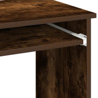 Produktbild för Skrivbord med hyllor rökfärgad ek 84x40x78 cm konstruerat trä
