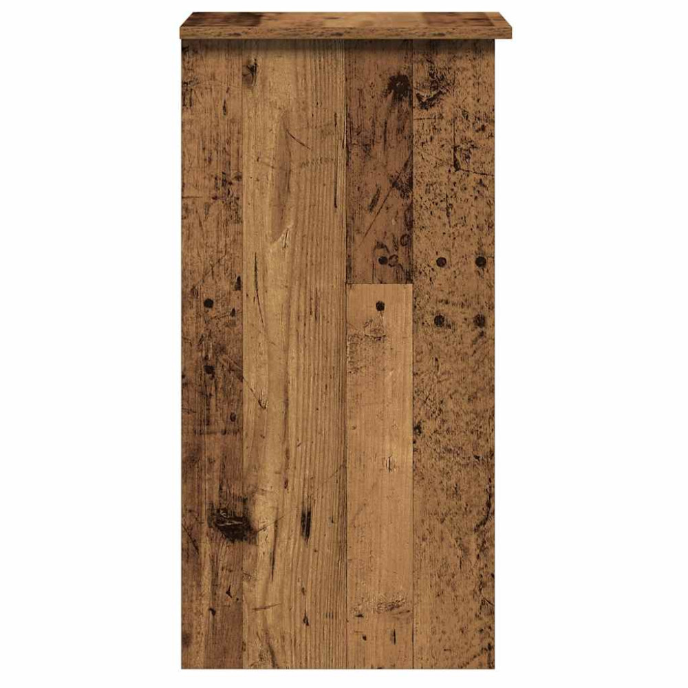 Produktbild för Skrivbord med hyllor åldrat trä 84x40x78 cm konstruerat trä