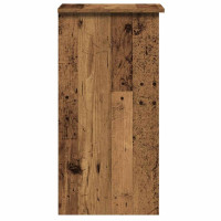 Produktbild för Skrivbord med hyllor åldrat trä 84x40x78 cm konstruerat trä