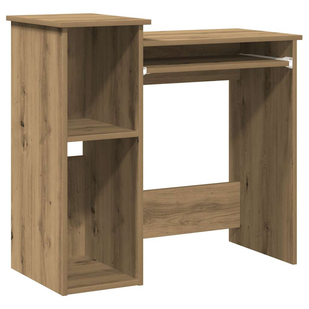 Produktbild för Skrivbord med hyllor artisan ek 84x40x78 cm konstruerat trä