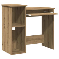 Produktbild för Skrivbord med hyllor artisan ek 84x40x78 cm konstruerat trä