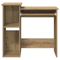 Produktbild för Skrivbord med hyllor artisan ek 84x40x78 cm konstruerat trä
