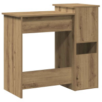 Produktbild för Skrivbord med hyllor artisan ek 84x40x78 cm konstruerat trä
