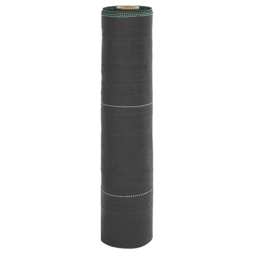 vidaXL Ogräsmatta svart 0,5x150 m PP