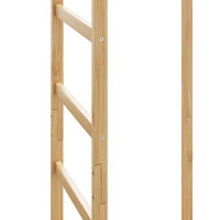 Produktbild för Klädhängare med krokar och hyllor 38,5x30x156 cm bambu