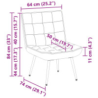 Produktbild för Vilstol vinröd 64x74x84 cm sammet