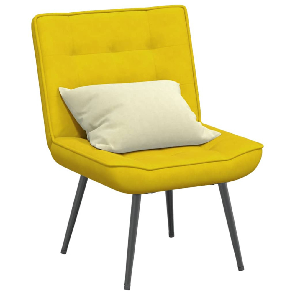 Produktbild för Vilstol gul 64x74x84 cm sammet