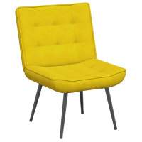 Produktbild för Vilstol gul 64x74x84 cm sammet