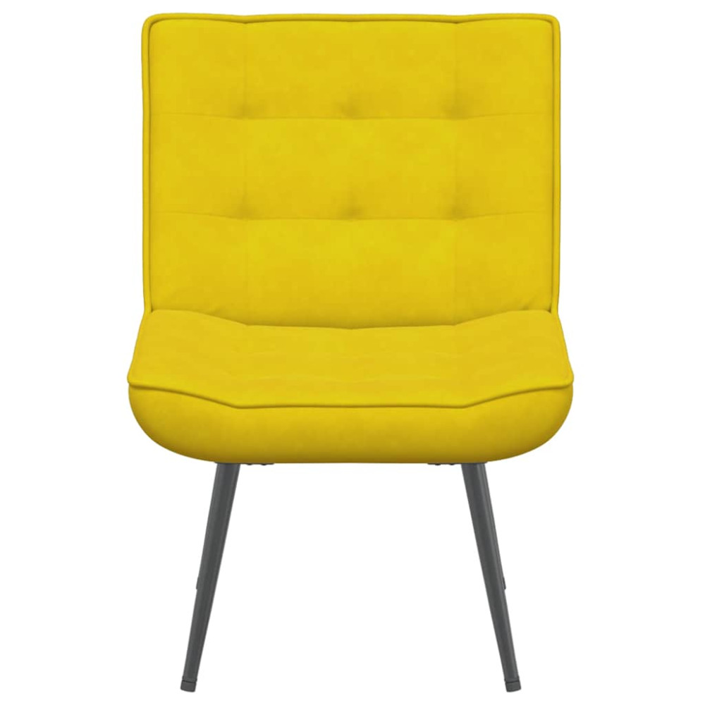 Produktbild för Vilstol gul 64x74x84 cm sammet