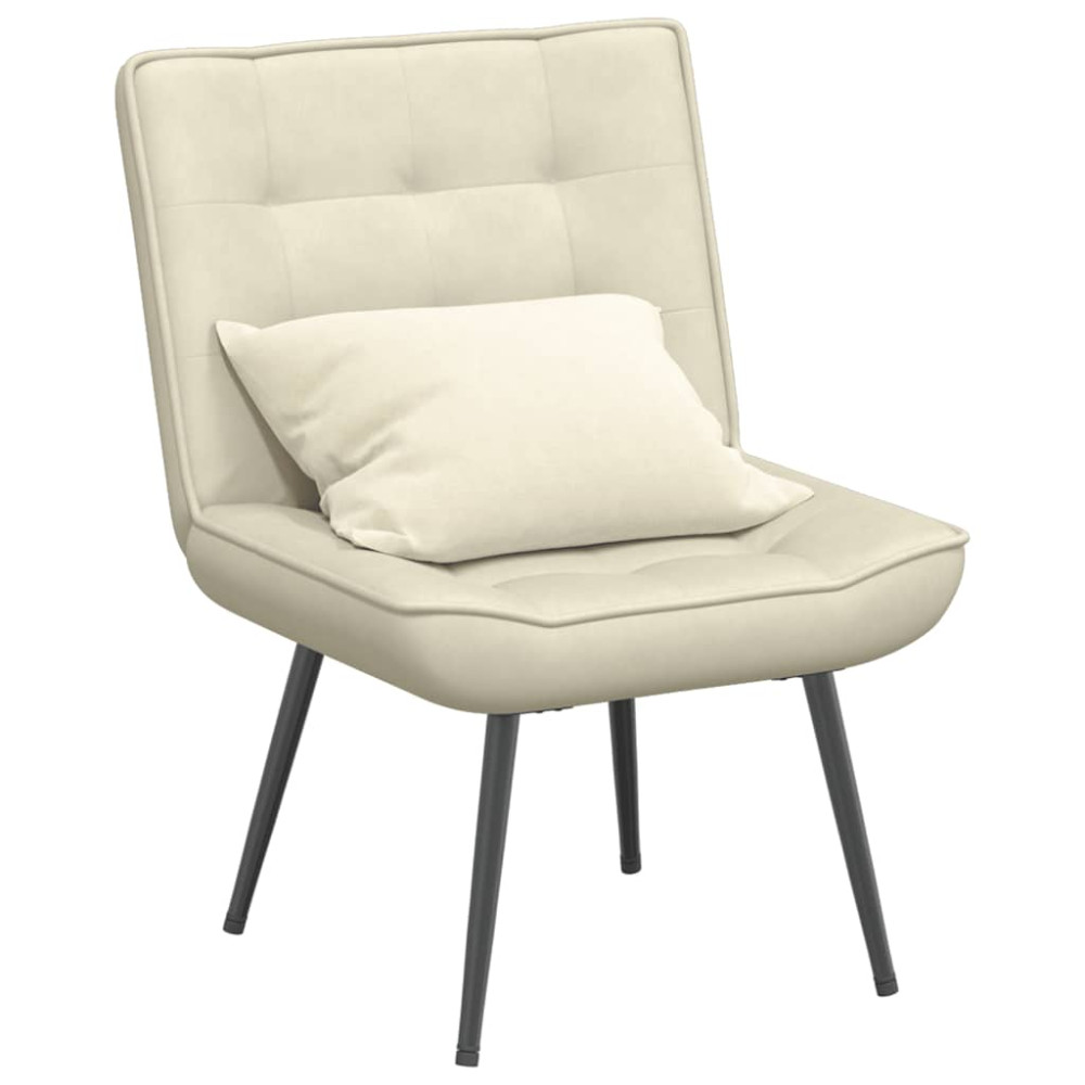 Produktbild för Vilstol gräddvit 64x74x84 cm sammet