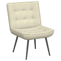 Produktbild för Vilstol gräddvit 64x74x84 cm sammet