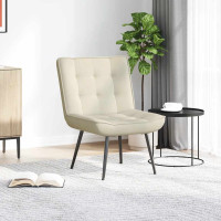 Produktbild för Vilstol gräddvit 64x74x84 cm sammet