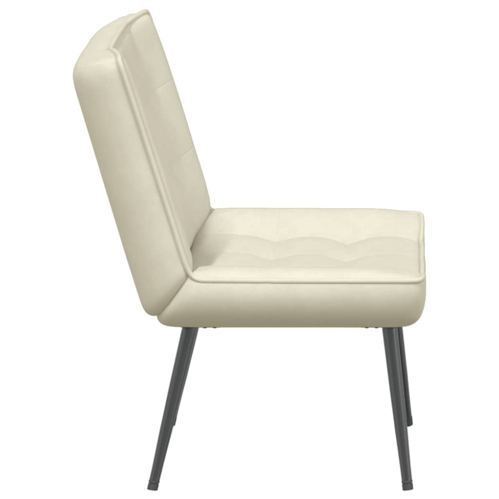 Produktbild för Vilstol gräddvit 64x74x84 cm sammet