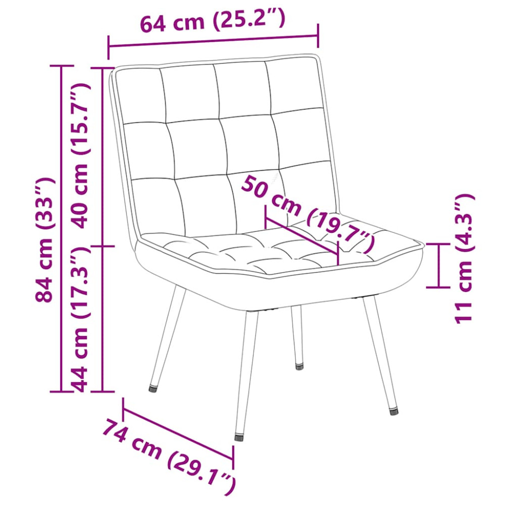 Produktbild för Vilstol gräddvit 64x74x84 cm sammet