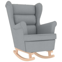 Produktbild för Gungstol ljusgrå 74x90x102 cm tyg