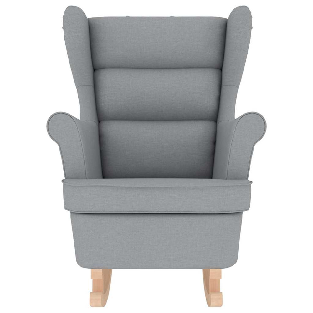 Produktbild för Gungstol ljusgrå 74x90x102 cm tyg