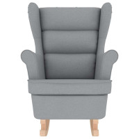 Produktbild för Gungstol ljusgrå 74x90x102 cm tyg