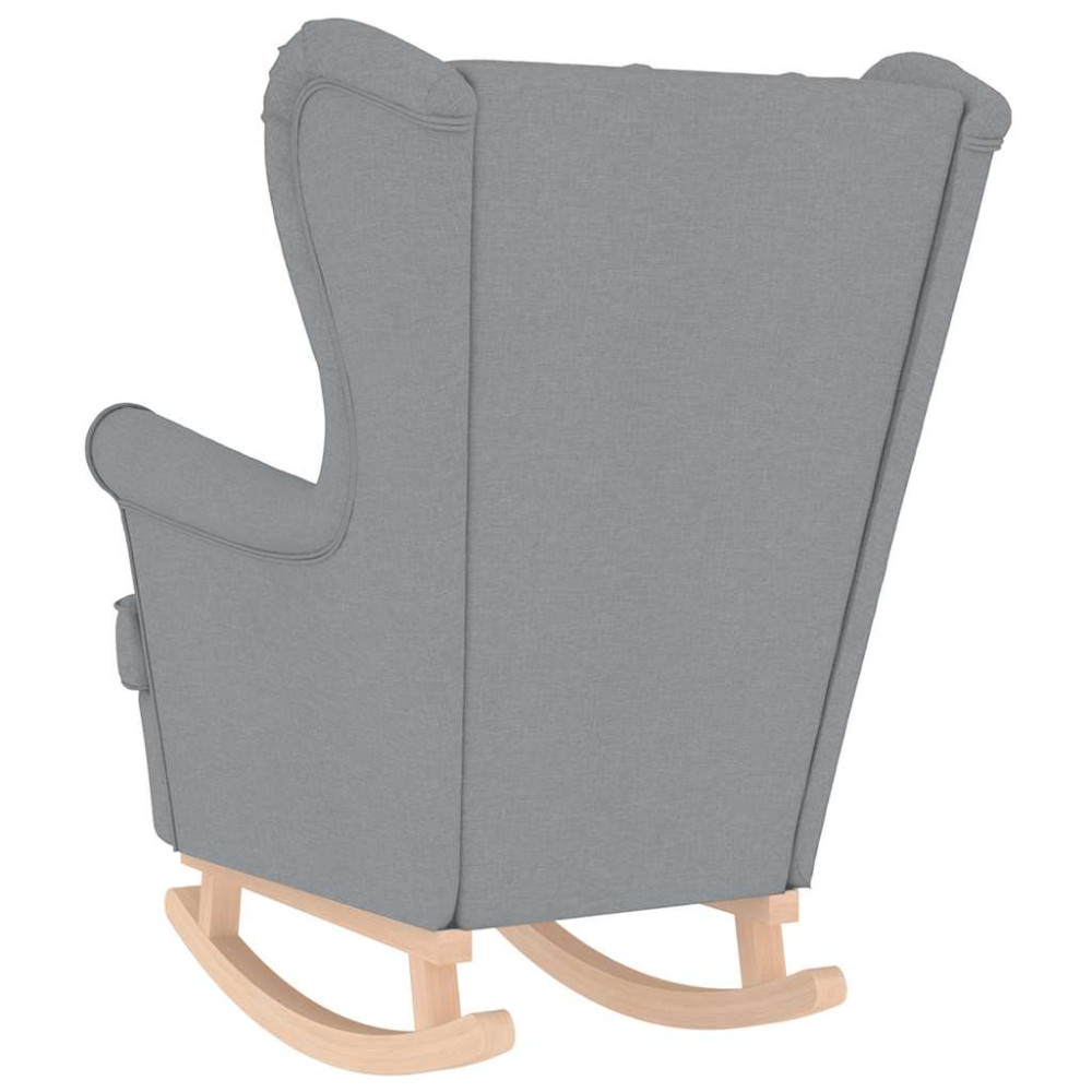 Produktbild för Gungstol ljusgrå 74x90x102 cm tyg