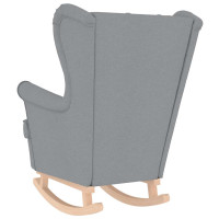 Produktbild för Gungstol ljusgrå 74x90x102 cm tyg