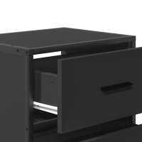 Produktbild för Väggmonterade sängbord 2 st svart 40x31x39,5 cm
