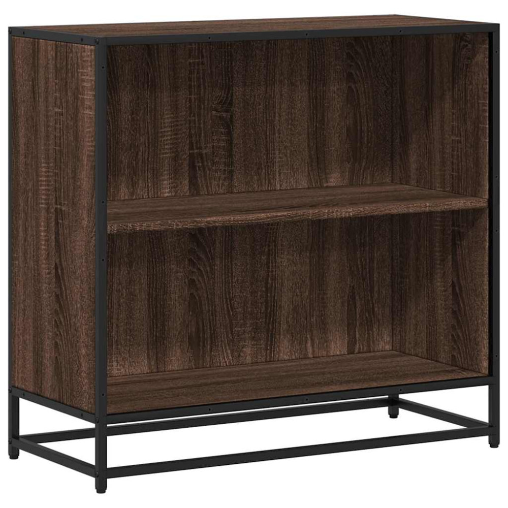 Produktbild för Bokhylla rökfärgad ek 60x35x76 cm konstruerat trä