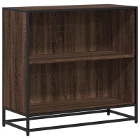 Produktbild för Bokhylla rökfärgad ek 60x35x76 cm konstruerat trä