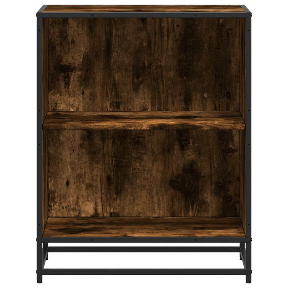 Produktbild för Bokhylla rökfärgad ek 60x35x76 cm konstruerat trä