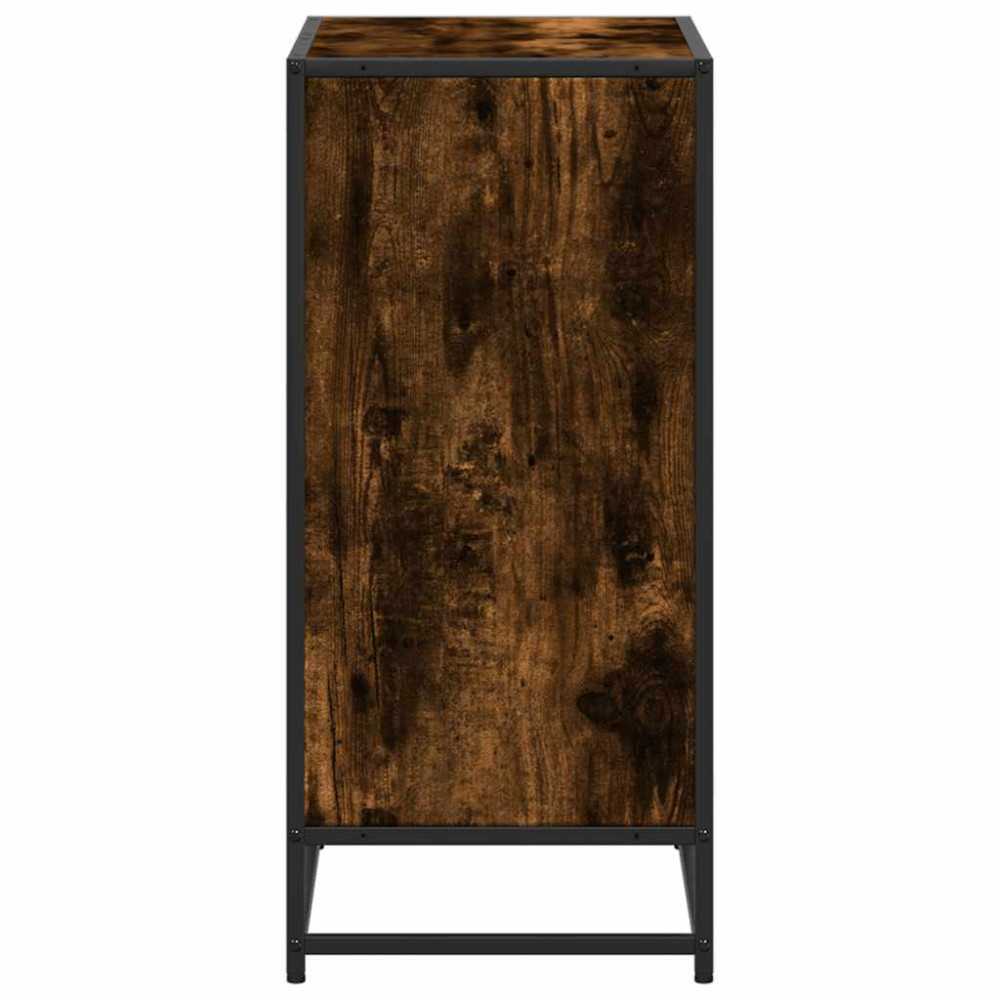 Produktbild för Bokhylla rökfärgad ek 60x35x76 cm konstruerat trä