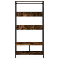 Produktbild för Garderob rökfärgad ek 90x50x180 cm konstruerat trä