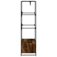 Produktbild för Garderob rökfärgad ek 90x50x180 cm konstruerat trä