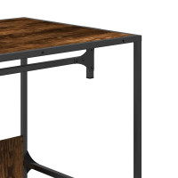 Produktbild för Garderob rökfärgad ek 90x50x180 cm konstruerat trä