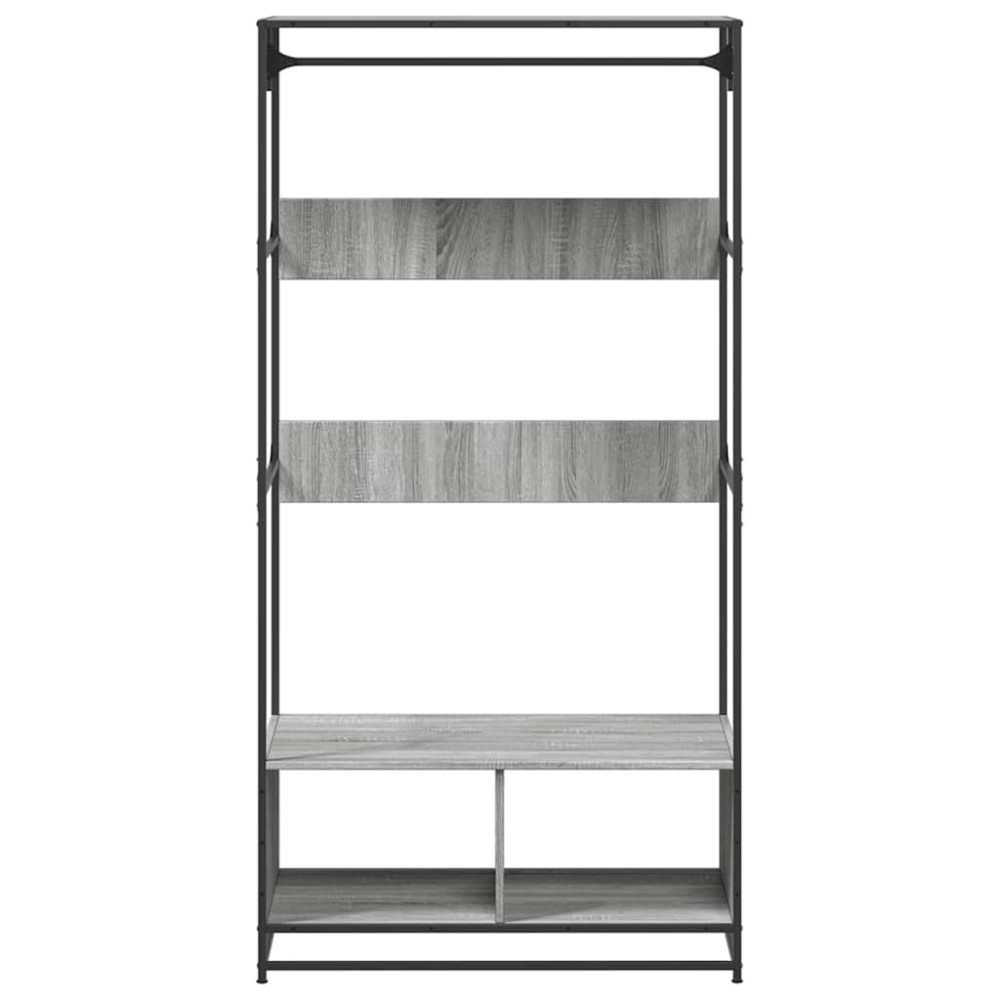 Produktbild för Garderob grå sonoma 90x50x180 cm konstruerat trä