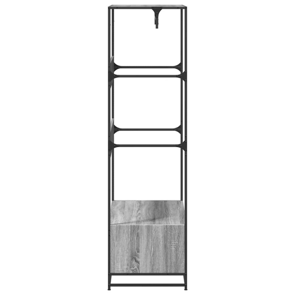 Produktbild för Garderob grå sonoma 90x50x180 cm konstruerat trä