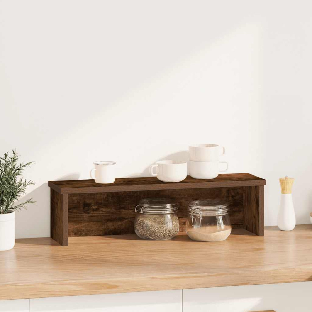 Produktbild för Köksställ stapelbara rökfärgad ek 60x15x16 cm konstruerat trä