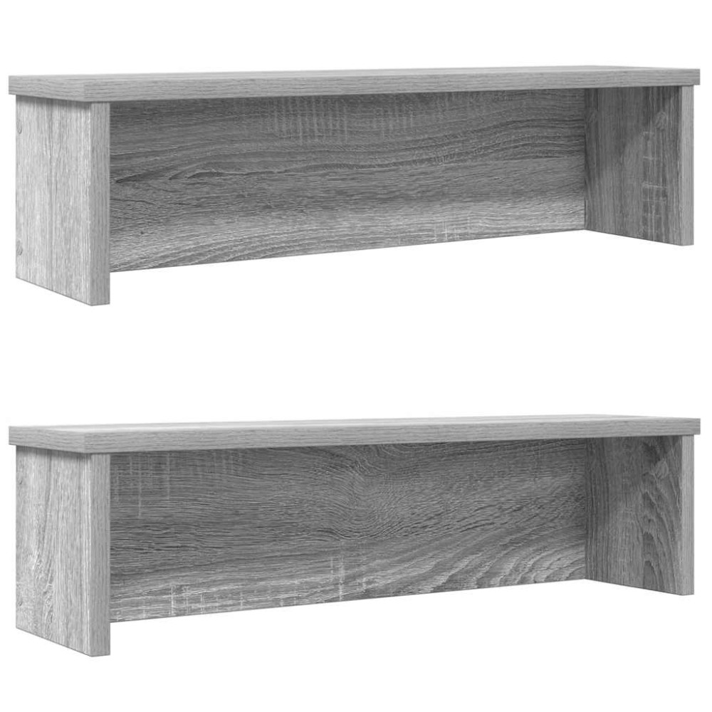 Produktbild för Köksställ stapelbara 2 st grå sonoma 60x15x16 cm
